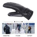 Electric Heated Gloves Rechargeable USB Hand Warmer Heating Gloves Winter Motorcycle Thermal Touch Screen Bike Gloves Waterproof.