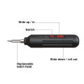 Portable Wireless Electric Screwdriver with 14-Piece Bit Set, USB Rechargeable, High-Torque Drilling Tool.