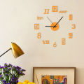 DIY Wall Clock New Modern Design Silent Acrylic English Numbers Wall Clocks for Home Living Room Wall Watch Stickers Decoration. 