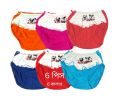 6 pcs Multicolor Cotton Panty Pant For Kids & Girls. 