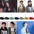 kangol black kangaroo beret men and women summer thin hat women's tide ins retro reverse hat. 