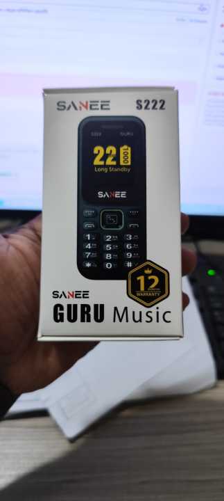 Dual sim Sanne S222 Guru phone 1.77 inches display with 1 years official warranty