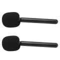Microphone Handle Mount Wireless Mic Stand Black 2Pcs Portable Perfect Fit ABS Structure for Traditional Interviews for Hollyland Lark M1 C1. 