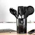 Kitchen Utensils Set 9Pcs All Over Silicone Non-stick Barreled Cooking Utensils Set Silica Gel Utensil Kitchenware Set. 