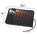 Paint Brush Holder Roll Up Paint Brush Case for Artist Acrylic Oil Watercolor, Paint Brush Holders 30 Slots Black.