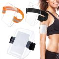 PVC Plastic Card Holder Polyester Reflective Wristband ID Card Holder Arm Adjustable ID Badge Elastic Arm Band ID Badge Holder.