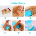 9PCS Silicone Soap Molds Kit,Rectangular Wooden Silicone Soap Mold Cutter SlicerHandmade Soap DIY for Soap Cake Making - Wood color. 