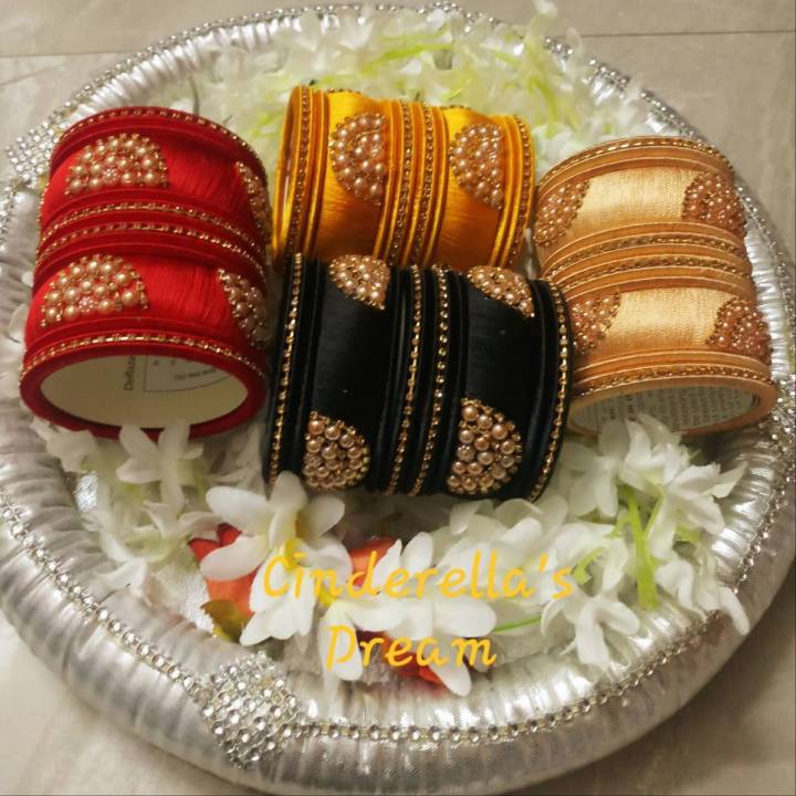 4 set Indian Kundun Work Churi