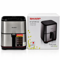 SHARP KF-AF70RT-S2 Air Fryer XL 7L, 1650W Family Size Air Fryer with 8 One-Touch Auto Menus & Rapid Air Circulation.