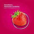 Skore Strawberry Flavor 1500+ Raised Dots Condom for Men | 3pcs Pack | India. 