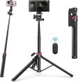 ULANZI MT-78 Extendable Phone Tripod, 72.83" Selfie Stick Phone Camera Tripod Stand with 2 in 1 Phone Clip.