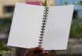 Designer Series White Grid Print Spiral Grid Graph Notebook. 