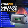 FNIRSI FD10 Car Fault Detector, OBD2 Scanner, Code Reader Clear Error Diagnostic Tool, Bluetooth V5.1, Support 9 OBD2 Protocols, for iOS & Android. 