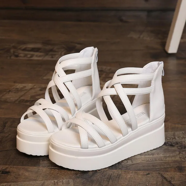 OIMG%20Womens%20Ladies%20Girls%20Korean%20Sandals%20For%20Women%20Fashion%20Women%E2%80%99Sround%20Toe%20Shoes%20Cross%20Strap%20Muffin%20Bottom%20Non-Slip%20Sandals%20Wedge%20Sandals%20Female%20Shoes%20Women%20Shoes%20-%20Image%206
