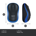 Logitech M185 Wireless Mouse, 2.4Ghz With Usb Mini Receiver, 12-Month Battery Life, 1000 Dpi Optical Tracking, Ambidextrous Pc / Mac / Laptop - Grey - Mouse.