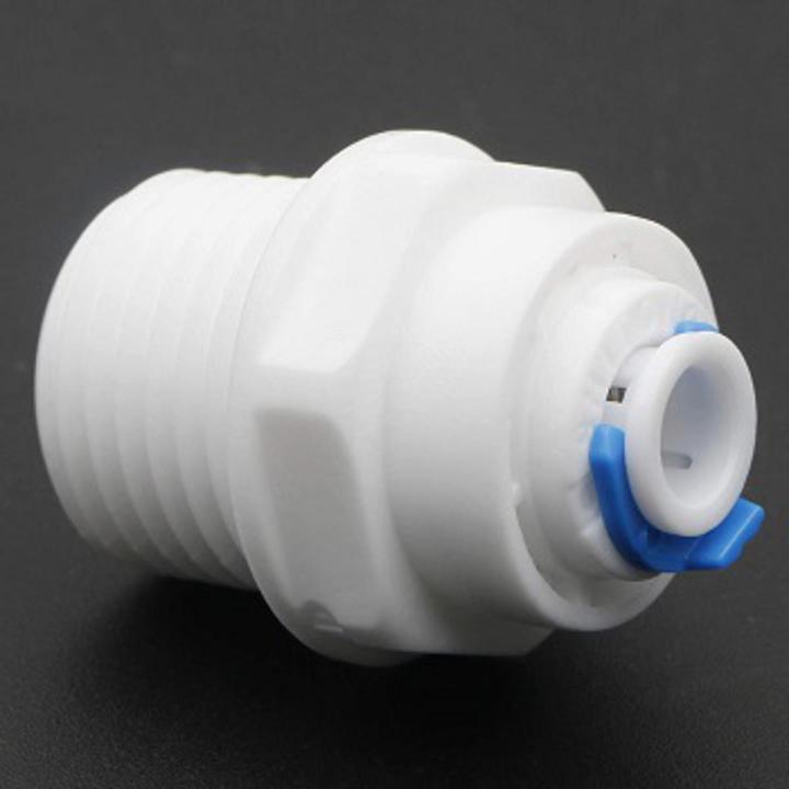 RO Water Purifier 1/2Inch to 1/4Inch Straight Elbow, 1/4Inch Tube Quick Fitting Connector. (pk, 02pcs)