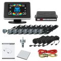 8 sensors Grey-12V PDC Car Parking Sensors 8pcs Set Parktronic Distance Control Buzzer Alarm System LED Display Reversing Auto Radar Monitor.
