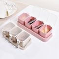 1 Set Salt Spice Jar Seasoning Containers With Spoon Storage Condiment Box.