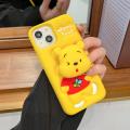 For iPhone 15 Pro Max 15 11 12 Pro 13 14 Pro Max 13Pro 3D Stitch Kitty Face Grip Tok Holder Cartoon Silicon Soft Phone Case.