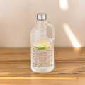 Transparent Set of 1 pcs Clear Glass Milk Bottles with Airtight Cap, Handle, 1 Liter. 