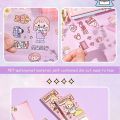 Kawaii 100 Hand Account Stickers Note Gift Box Children's Girl Cute Tape Stickers Cut-free Waterproof Decorative Stickers Set. 