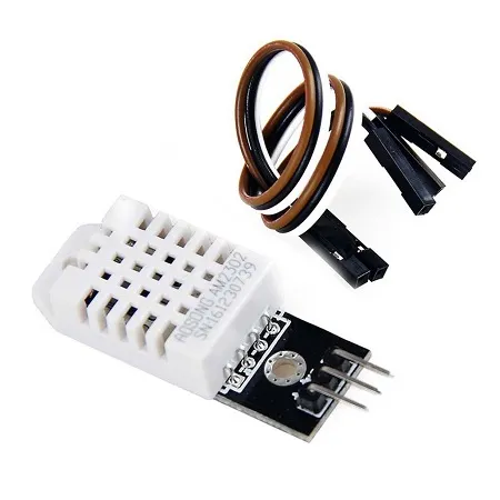 DHT22 Sensor DC 3.3V-5V 3 Pin Leads DHT22 Temperature Sensor Relative Humidity Sensor AM2302 With Matching Doupont Cables Digital Humidity Temperature Sensor Module