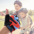 Children Cycling Gloves Kids Half Finger Gloves Elastic Non-slip Bicycle gloves. 