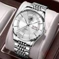 Watch men's double calendar Shein TEMU Douyin Kuaishou with a drop shipping foreign trade waterproof simple fashion watch.