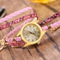 Ladies Gilrs Wrap Bracelet Watch Woven Snake Pattern Quartz Women Digital Watch. 