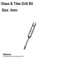 Harden Glass & Tiles Drill Bit ( 3mm / 4mm / 5mm / 6mm / 7mm / 8mm / 10mm / 12mm ) porcelain marble tile glass drilling Hex shank cross tip drill bit.