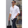 White Cotton Long Sleeves Casual Shirt For Men - Shirt For Men. 