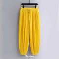 Men Cotton Linen Soft Jogger Pants with Functional Side Pockets. 