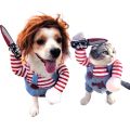 【Yuanzhss Pet dog chucky costume dog outfit chuckie pet costume frenchbulldog cartoon pet cowboy Costume for cat dog costume for shih tzu cat funny costume toy poodle dog clothes Puppy clothes haloween costume dog 狗狗搞怪衣服 造型狗衣服. 