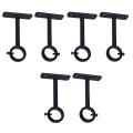 Ceiling Mounted Curtain Rod Brackets, Heavy Duty Ceiling Bracket for 1 Inch Curtain Rod Holder(Set of 6, Black). 