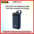 REMAX RPP-522 20W+22.5W PD+QC Powerbank 30000 mah Portable Smart Multi-compatible Fast Charging Power Bank 30000mah-BLUE. 