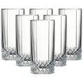 Heavy Water Drinking Glass 6 piece set , Big Transparen water Glass Set -H030. 
