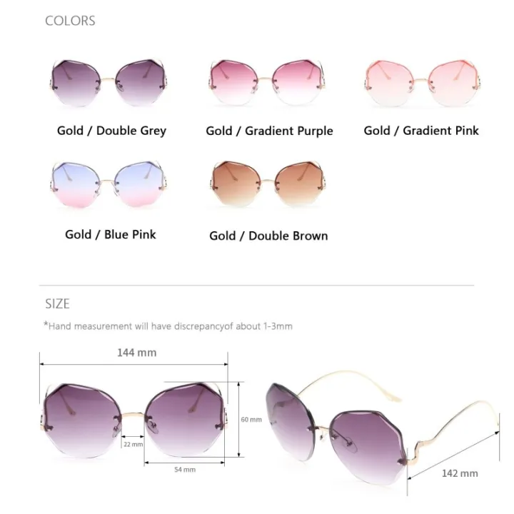 2022%20Rimless%20Sunglasses%20Women%20Ocean%20Water%20Cut%20Eyewear%20Women%20Men%20Trimmed%20Lens%20Metal%20Curved%20Temples%20Sun%20Glasses%20Female%20UV400%20-%20Image%205