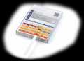 pH test strips, pH Fix 0–14, fixed indicator. 