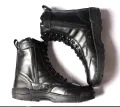 Zipper Bikers Black long boots- Leather Bikers long boots for man. 