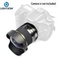 Lightdow Aspherical Circular Camera Lens 8mm F/3.0 Ultra Wide Fisheye Lens for Canon DSLR 550D 650D 750D 77D 80D 1100D Cameras. 