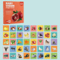 GC Baby Visual Stimulation Cards High Contrast Flash Card Newborn Brain Development Toys For Baby 0-36 Months.