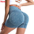 Slim Fit High Waist Yoga Shorts Hip Push Up Women Gym Plain Soft Nylon Fitness Running Shorts Tummy Control Workout Gym Shorts.