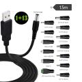 5V DC 5.5 2.1mm Jack Charging Cable Power Cord, USB to DC Power Cable.