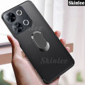 Phone case For ITEL P65 Back cover Finger Metal Ring Kickstand Car Holder Matte Soft Silicone Cover For itel P65 Cover cases.