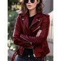 IELGY leather jacket blouse short winter leather jacket.