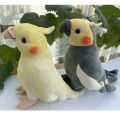 Simulation Soft Mini Size Lifelike Grey Cockatiel Plush Toys Real Life Soft Yellow Parrot Birds Stuffed Animals Toy Dolls Gifts.