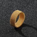 MESH RING FOR MEN BOY STAINLESS STEEL BLACK RINGS JEWELRY.