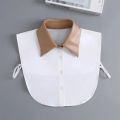 (New)White Lapel Collar Vintage Detachable shirt Collar for Women Bloue weater Fale Collar Lapel Top Neckwear Tie Acceory.