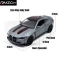 1/36 BMW M4 CSL G82 Sedan Toy Car Miniature Model RMZ CiTY Free Wheels Pull Back Diecast Alloy Collection Gift For Children Boy. 