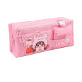 Korean version of high aesthetic case, cute cartoon stationery bag girls, large capacity, stain resistant pencil case for boys, primary and secondary school students. 